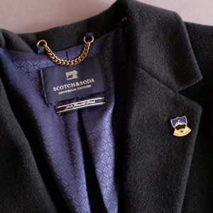 Scotch and Soda Overcoat Forrest Green